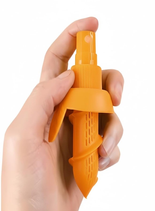 Bexter 3-Piece Citrus Sprayer Set - 2 Lemon & Lime Juice Sprayers with Base Plate - Fresh Fruit Extractor for Salads, Seafood, Veggies & Cocktails (Orange) - Image 3